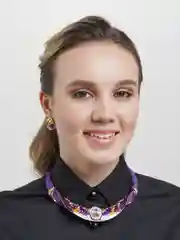 Пурпурный комплект украшений: колье и серьги