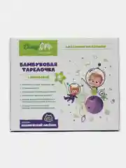 Бамбуковая тарелка детская секционная на присоске для кормления малышей