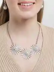 Свадебный комплект колье и серьги / Колье с жемчугом / Серьги с жемчугом / Набор украшений