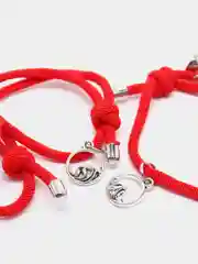 Алый парные браслеты с магнитом
