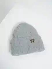 Серебряный шапка из ангоры, пушистая с отворотом