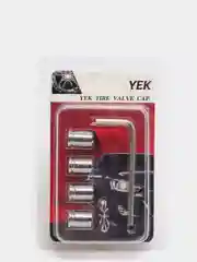 Серебряный колпачки на ниппель с ключом, для надежной фиксации, 4шт
