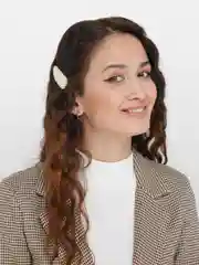 Аметистовый заколки зажим для волос с жемчугом