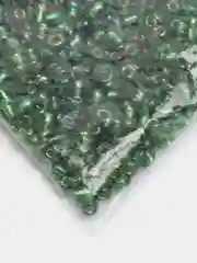 Зеленый бисер стеклянный 10 гр, Чехия