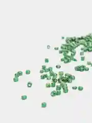 Зеленый бисер стеклянный 10 гр, Чехия