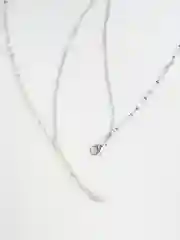 Серебряный двухуровневое колье ожерелье Две бабочки