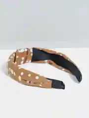 Бронзовый ободок-чалма для волос в мелкий горошек