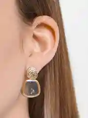 Желтый серьги женские золотые