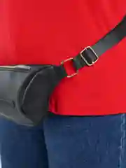 Черный сумка поясная, на ремешке