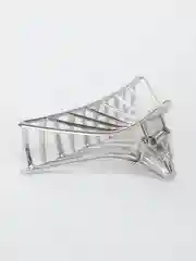 Серый металлик заколка-краб для волос