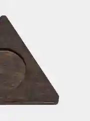 Черный деревянный подсвечник