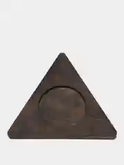 Черный деревянный подсвечник