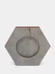 Серый меланж деревянный подсвечник
