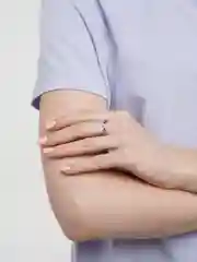 Серебряный кольцо "Молния", унисекс