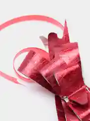 Красный бант-бабочка "Фактура", собранный, 3 цвета, 2 размера