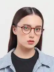 Коричневый имиджевые очки круглой формы/ Актуальные цвета/ без диоптрий / унисекс