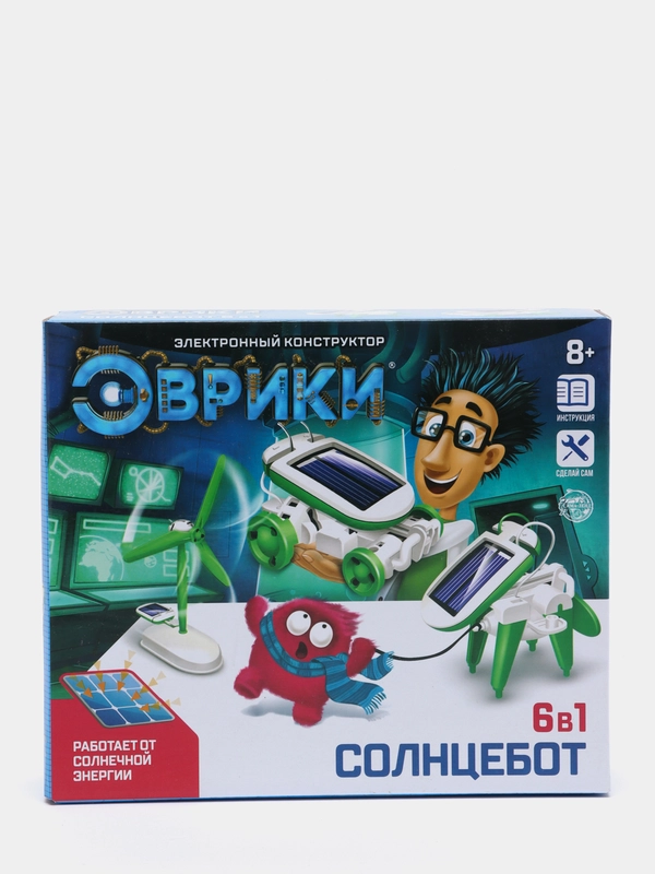Игровой набор "Солнцебот", 6 в 1, работает от солнечной батареи