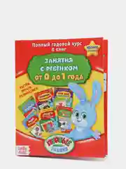 Обучающие книги "Полный годовой курс. Серия от 0 до 1 года", 6 книг по 16 стр., в папке