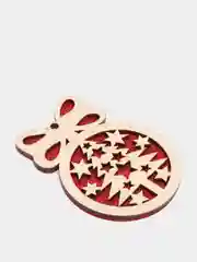 Красный елочные игрушки из фанеры, с блестками