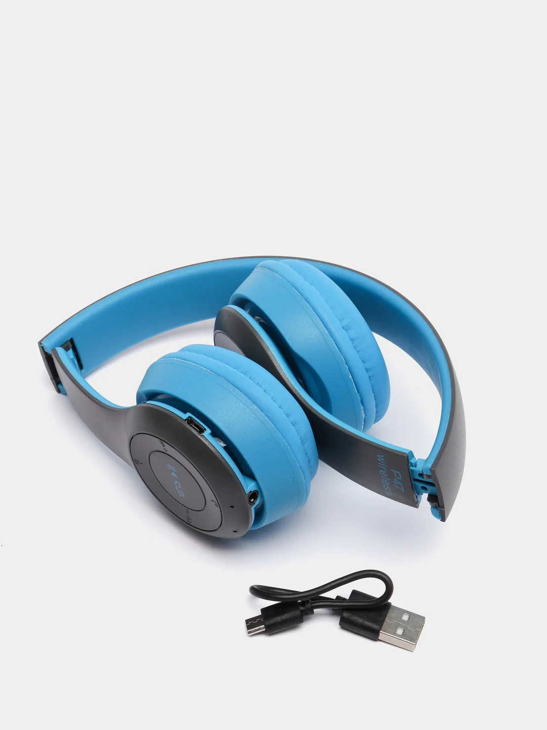Синий беспроводные наушники P47 Wireless Bluetooth & AUX