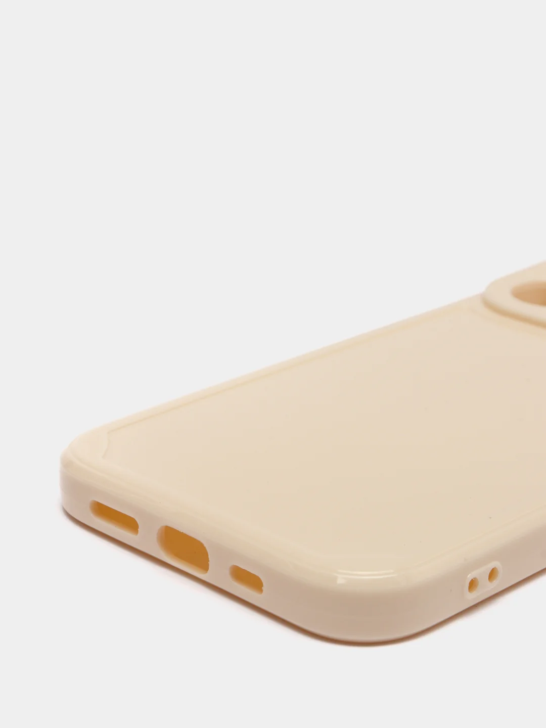 Бежевый чехол для айфон (iPhone) 11 XR 13 12 7 8 Plus mini pro max силиконовый прозрачный про макс