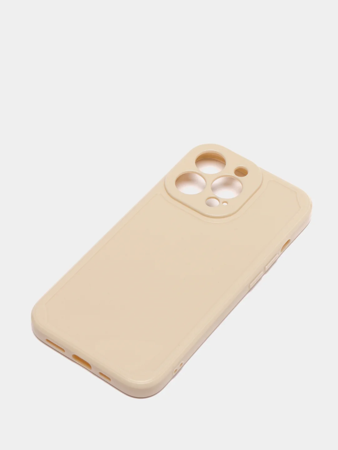 Бежевый чехол для айфон (iPhone) 11 XR 13 12 7 8 Plus mini pro max силиконовый прозрачный про макс