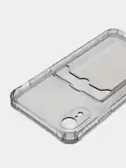 Серый чехол для iPhone 7/8 Plus/XR/11/12/13/Pro/Pro Max, силиконовый, с карманом для карт