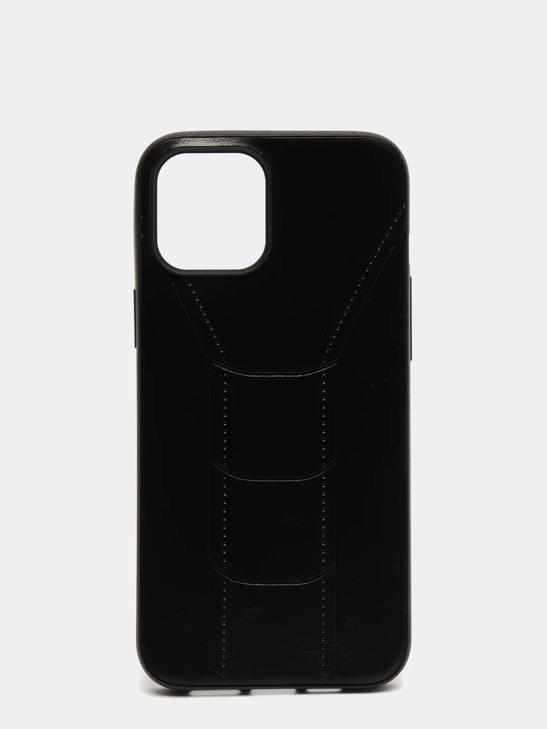 Угольный чехол для iPhone 12 / 12 Pro (6.1), 12 Pro Max, 12 Mini, черный, под кожу