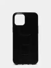 Угольный чехол для iPhone 12 / 12 Pro (6.1), 12 Pro Max, 12 Mini, черный, под кожу