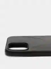 Угольный чехол для iPhone 12 / 12 Pro (6.1), 12 Pro Max, 12 Mini, черный, под кожу