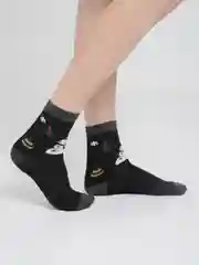 Угольный носки унисекс, средней длины, цветные, с принтом