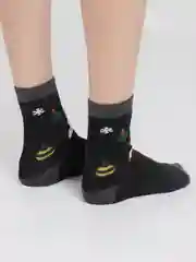 Угольный носки унисекс, средней длины, цветные, с принтом