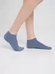 Синий женские носки короткие, однотонные