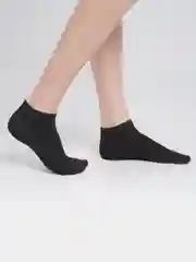 Черный женские носки короткие, однотонные
