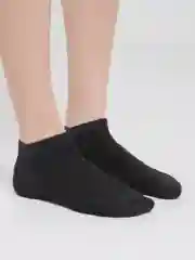 Черный женские носки короткие, однотонные