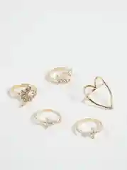 Кольца женские, набор из 5 колец