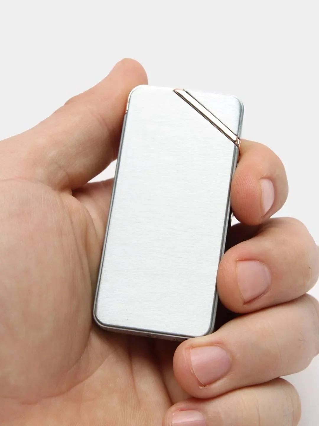 Приглушённый хаки электронная импульсная зажигалка USB Plazma, Металлическая, с сенсорным управлением LED