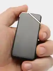 Черный электронная импульсная зажигалка USB Plazma, Металлическая, с сенсорным управлением LED