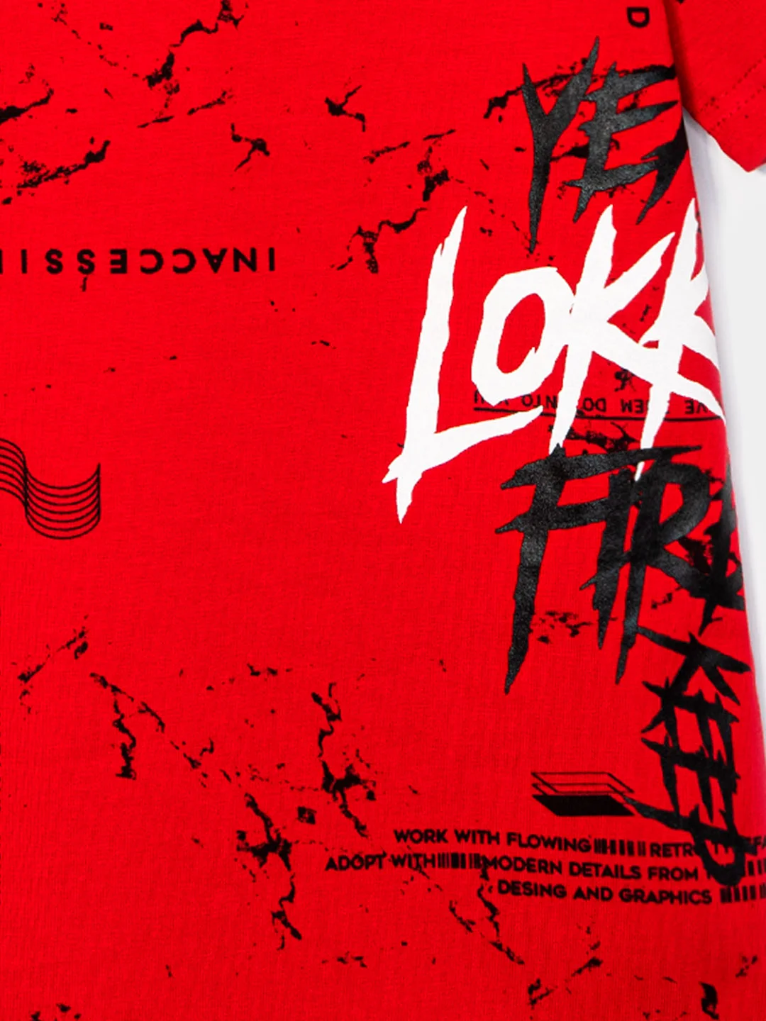 Алый футболка детская для мальчика LOKKI, 3112-070, черный, белый, серый, салат, т.синий