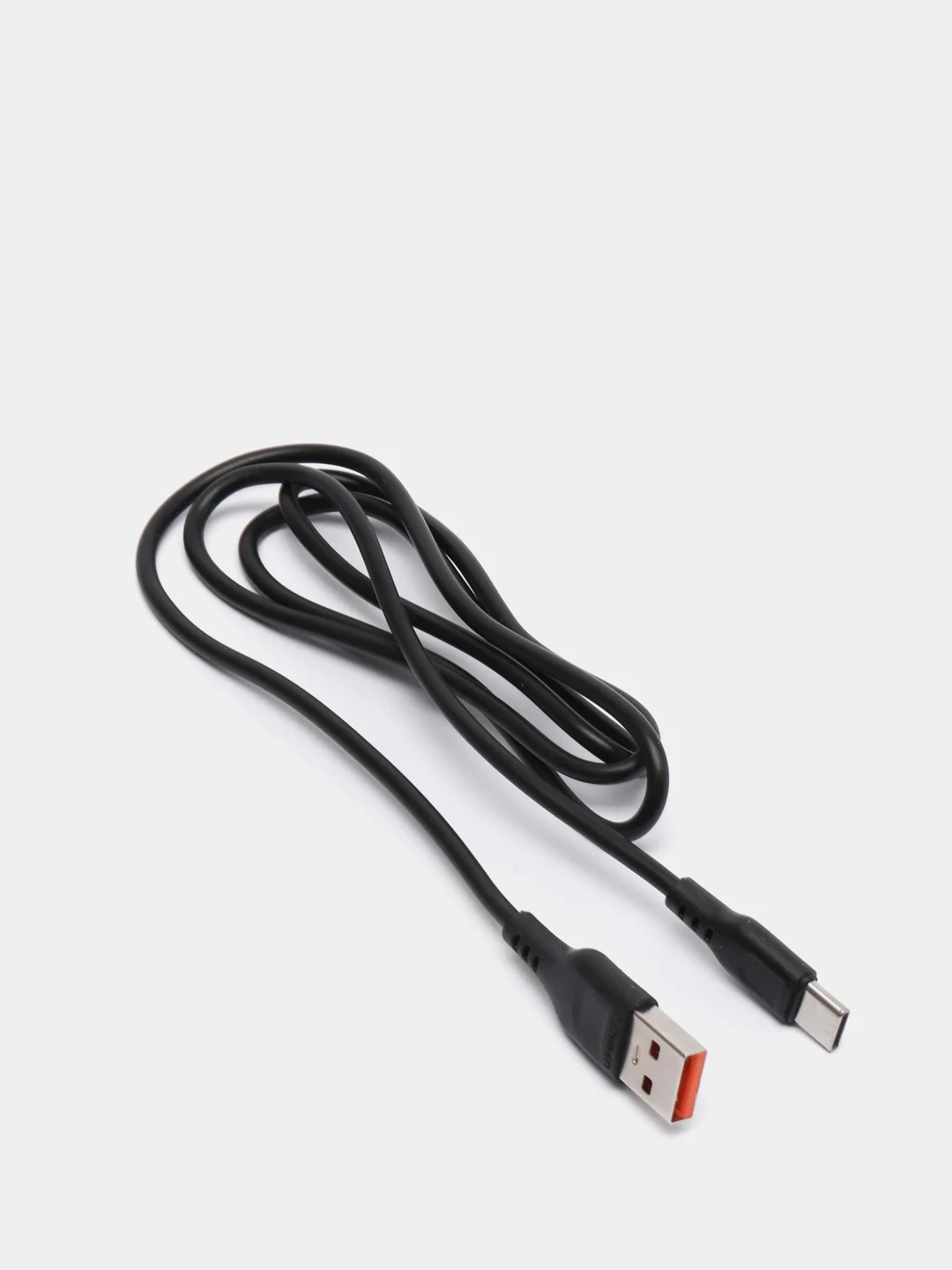 Черный кабель Type-C с поддержкой быстрой зарядки, 1м