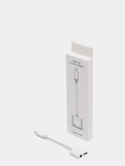 Адаптер-переходник 2 в 1 Lightning - AUX-Lightning. С прямым подключением наушников