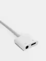 Адаптер-переходник 2 в 1 Lightning - AUX-Lightning. С прямым подключением наушников
