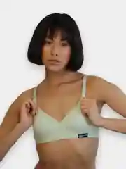 Мятный бесшовный бюстгальтер топ без косточки