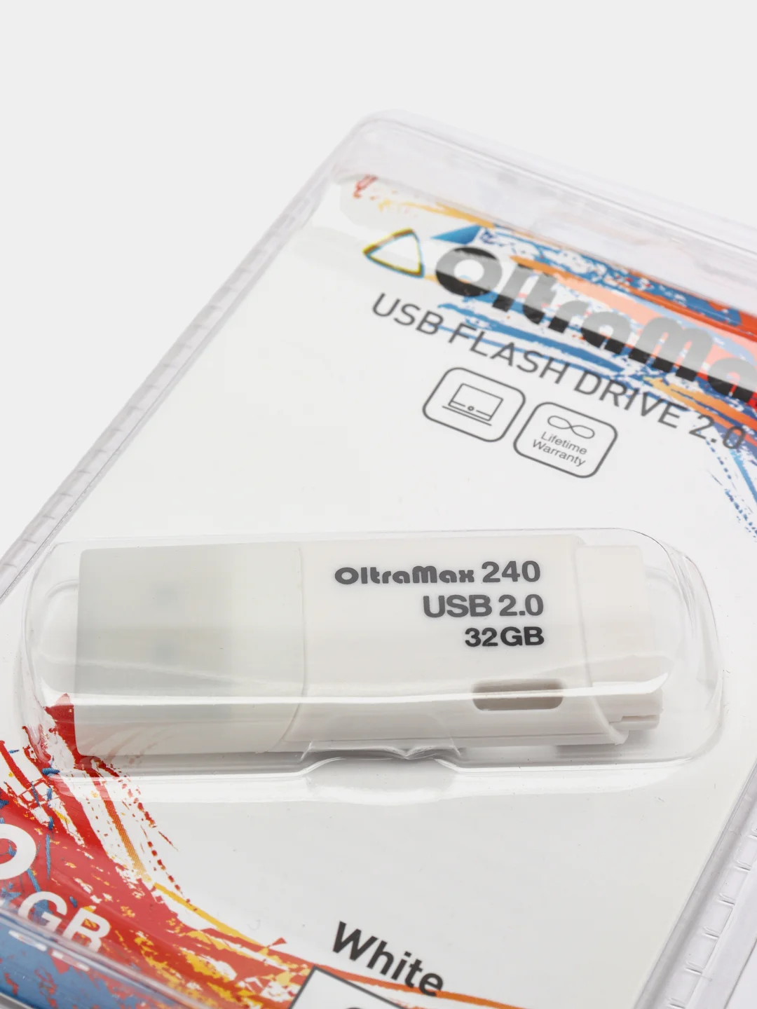 Белый флешка OitraMax240 USB 2.0, 32GB