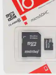 Карта памяти Micro SD Smartbuy, 16 Gb, Class 10