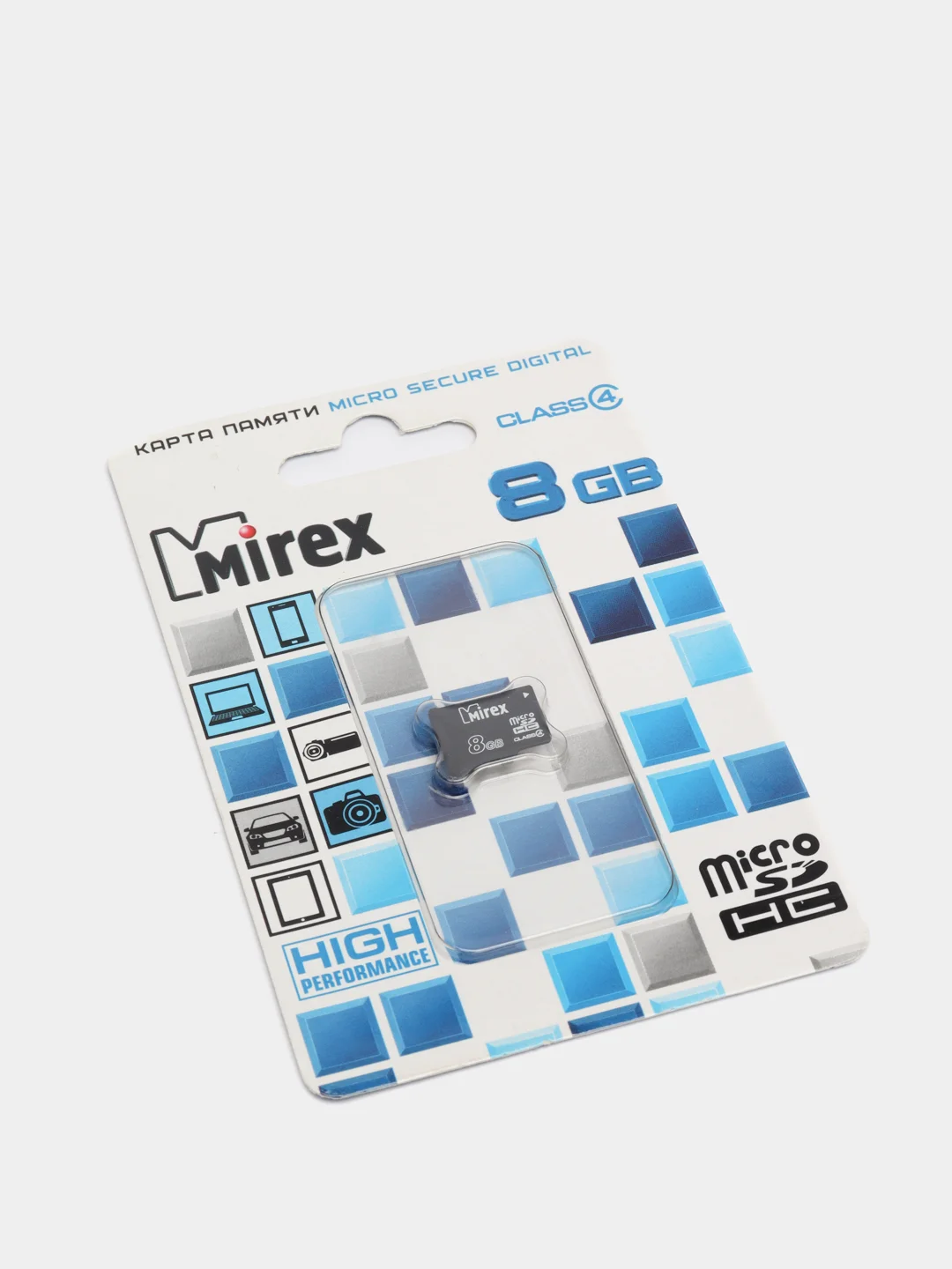 Карта памяти microSDHC MIREX Class4 8GB