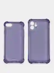 Лавандовый чехол противоударный на iPhone 7, 8, 11, 12, 13, Pro, mini, Max, Plus, прозрачный