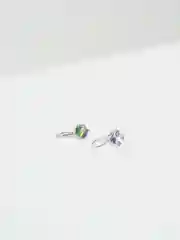 Лавандовый серьги из серебра с кристаллами Swarovski