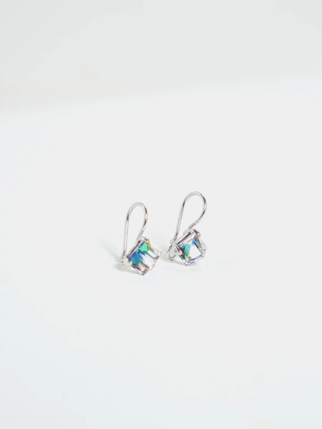 Лавандовый серьги из серебра с кристаллами Swarovski