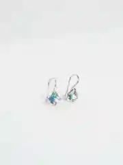 Лавандовый серьги из серебра с кристаллами Swarovski